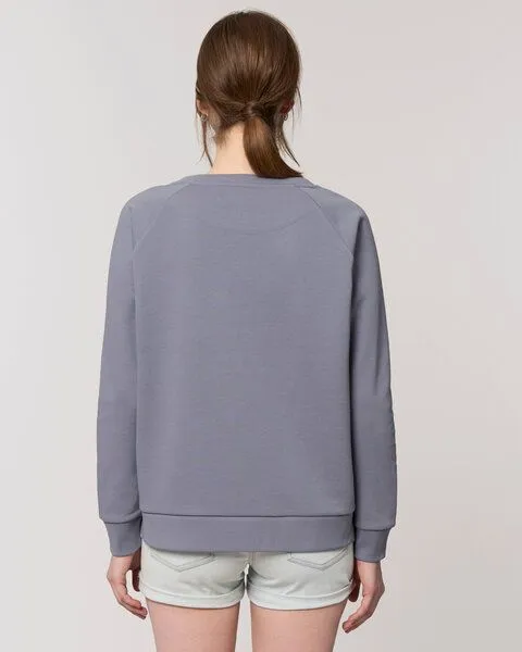 Human Family Human Family Weites Bio Damen Rundhals Sweatshirt "Dazzy - Not Alone" - in 4 Farben, Lavagrau (grau), – Produktbild 3 von 3
