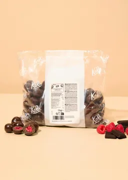 KoRo Gefriergetrocknete Himbeeren in dunkler Schokolade 1 kg – Produktbild 1 von 1