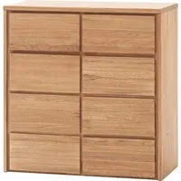 Kommode "Rödvig" aus Wildeiche, mit 2 Schubladen und 2 Türen, B 88 x T 42 x H 91 cm – Produktbild 1 von 1