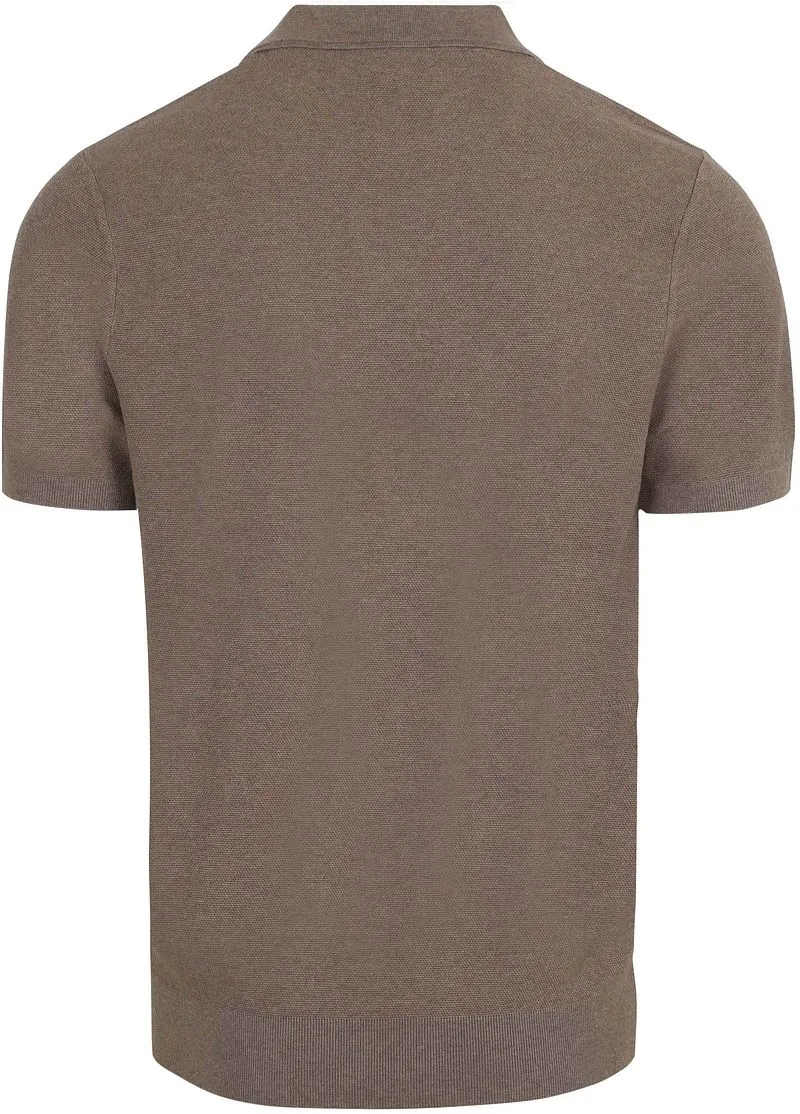 Profuomo Profuomo Poloshirt Riva Luxury Structure Taupe - Größe S, Taupe, – Produktbild 1 von 3