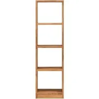 Regal "Grid" 1 x 4 Fächer, B 47 x H 164 x T 34 cm, Wildeiche geölt – Produktbild 1 von 1