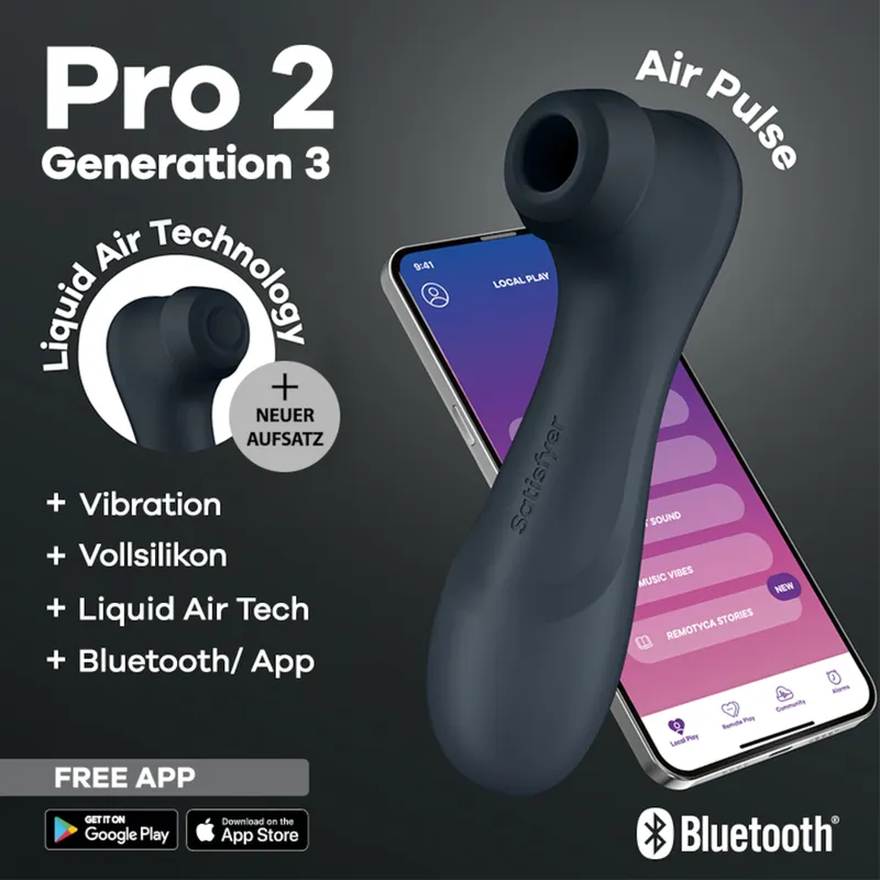 Satisfyer Satisfyer Pro 2 Generation 3 Connect App, 16,5 cm, Schwarz, – Produktbild 1 von 1