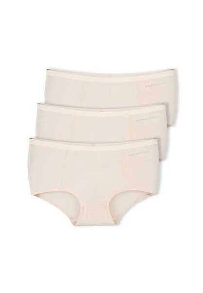 ORGANICATION ORGANICATION BLAIRE | Boyshorts Panty aus Bio-Baumwolle und TENCEL Modal im 3er-Pack, Off white, – Produktbild 1 von 4