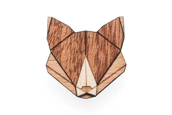 BeWooden BeWooden Brosche aus Holz Fuchs – Produktbild 1 von 4