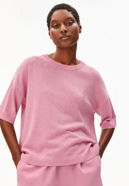 ARMEDANGELS ARMEDANGELS LINO BLEND Damen Strickshirt aus Leinen-Mix, Washed berry, – Produktbild 1 von 4