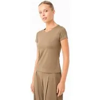 ORGANICATION ORGANICATION TATTUM | Sportliches T-Shirt aus recyceltem Polyamid, Gravel, – Produktbild 1 von 1