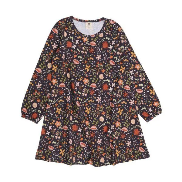 Walkiddy Walkiddy Fancy Flowers Bio-Baumwolle Graues Kleid - Nachhaltige & Ethische Kindermode, Grau, – Produktbild 1 von 2