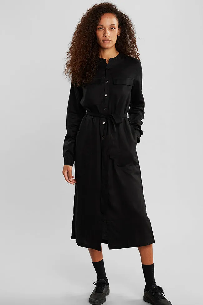 Dedicated DEDICATED Damen vegan Kleid Falsterbo Schwarz, Schwarz, – Produktbild 2 von 2