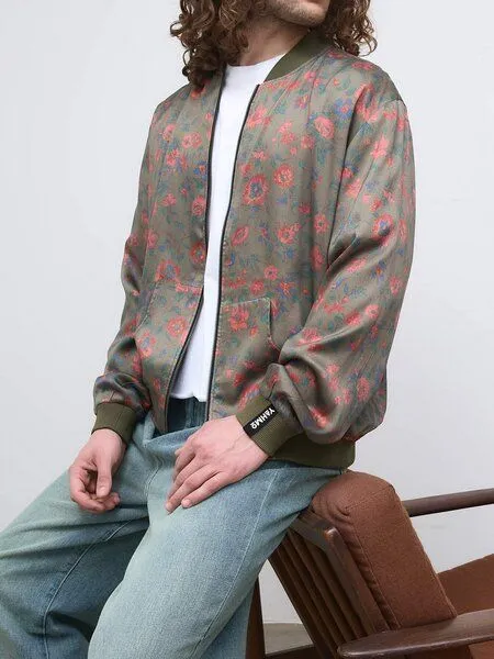 Yahmo Yahmo Cupro/Tencel Laslo Wendejacke, Daydream/olive (grün), – Produktbild 1 von 4