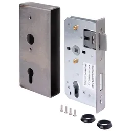 Alberts ALBERTS Schlosskasten m.verz.Schloss, Kasten Stahl roh, Dornm.55mm, Entfern.72mm, Tiefe 34mm – Produktbild 1 von 1
