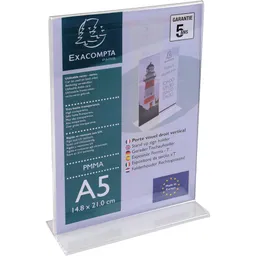 Exacompta Exacompta Tischaufsteller gerade "Exacryl" aus PMMA, vertikal, DIN A5 – Produktbild 1 von 1