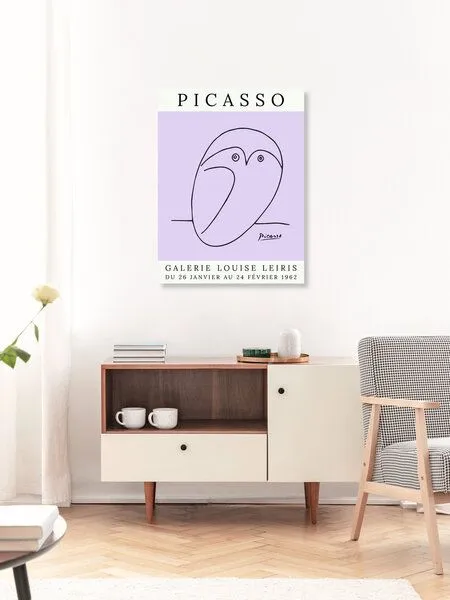 Photocircle Photocircle Poster / Leinwandbild - Picasso Eule – lila – Produktbild 3 von 4