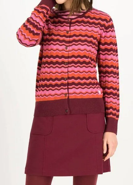 blutsgeschwister Blutsgeschwister Wellenstrick Cardigan Save The Brave, Happy miss sunny (rosa), – Produktbild 2 von 3
