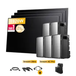EcoFlow EcoFlow Stream Ultra, All-in-One Speicher für Balkonkraftwerke, mit 4 x 480Wp Sunpro BC Bifazial Full Black Solarmodul, by Powerness - Stream Ultra + 4 x Stream AC Pro | 9600Wh / 1 x Smart Meter / Selbstabholung – Produktbild 1 von 1