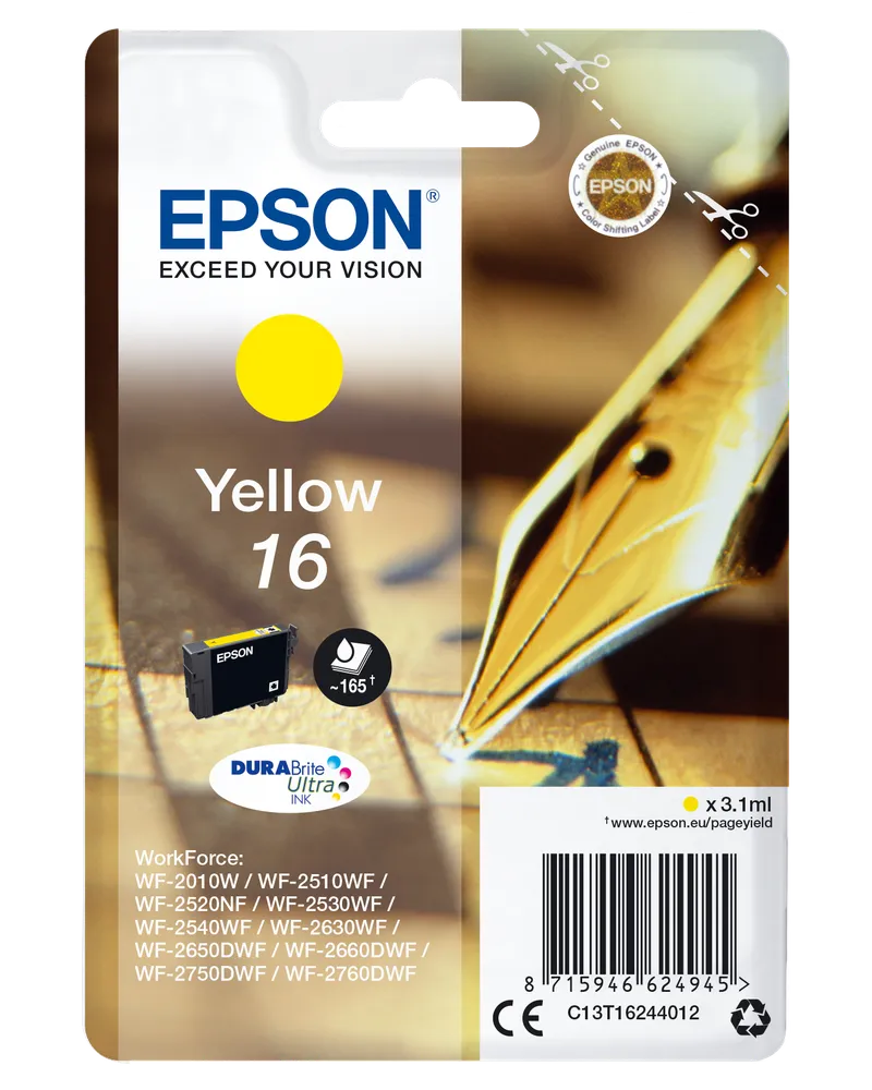 Epson Epson Tintenpatrone T1624/ 16 gelb – Produktbild 1 von 3