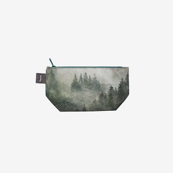 paprcuts paprcuts Kosmetiktasche, Foggy morning (grün), – Produktbild 1 von 4
