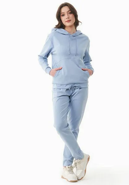 ORGANICATION ORGANICATION Leichte Hoodie aus Bio-Baumwolle, Ice blue, – Produktbild 2 von 4