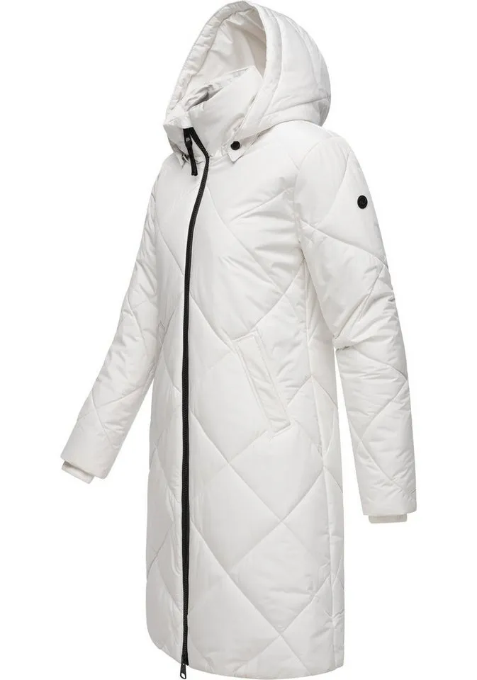 ragwear ragwear Steppmantel Rebela stylischer Winterparka mit abnehmbarer Kapuze, Weiß, – Produktbild 2 von 4