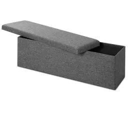 Casaria® Casaria Casaria Sitzbank Dunkelgrau 115x38x38cm mit Stauraum faltbar – Produktbild 1 von 1