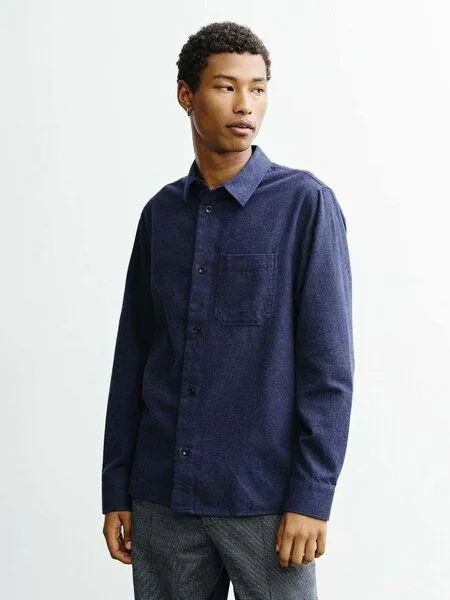 Rotholz Rotholz Hemd - Flannel Casual Shirt - aus Biobaumwolle, Dark blue (blau), – Produktbild 1 von 4