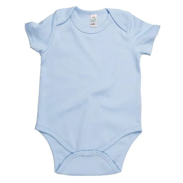 HANDGEDRUCKT HANDGEDRUCKT "Klammerkatze" Baby Body, Softblue, – Produktbild 2 von 4