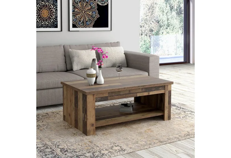 FORTE Couchtisch Clif, mit Funktion, Breite 110 cm, Beige, – Produktbild 2 von 5