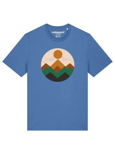 watapparel watapparel T-Shirt Unisex Geometric Landscape 2, Bright blue, – Produktbild 2 von 4