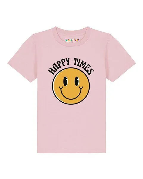 watabout.kids watabout.kids T-Shirt Kinder Happy times, Cotton pink, – Produktbild 1 von 2