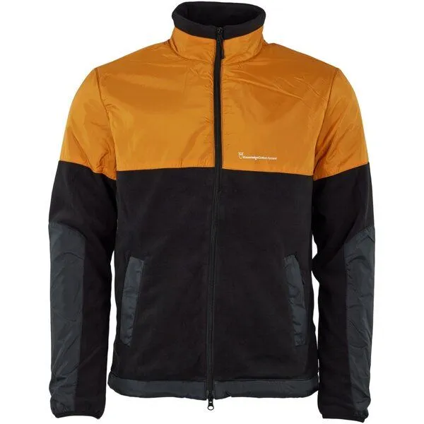 KnowledgeCotton Apparel KnowledgeCotton Apparel Fleecejacke POLAR OVERSIZE mit recyceltem Material, Schwarz-gelb (black jet), – Produktbild 2 von 2