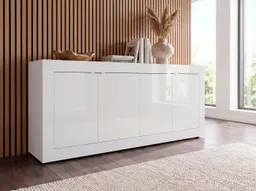 Home affaire Sideboard Basic Breite 207 cm, Kommode 4 Türen, Anrichte, Metallgriff, moderne Rahmenoptik, viel Stauraum, Farbauswahl – Produktbild 1 von 1