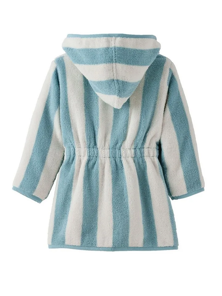 Vertbaudet Vertbaudet Kinderbademantel Kinder Bademantel STRANDKORB Capsule FAMILY, Recycelte Baumwolle, Blau|gelb, – Produktbild 2 von 3
