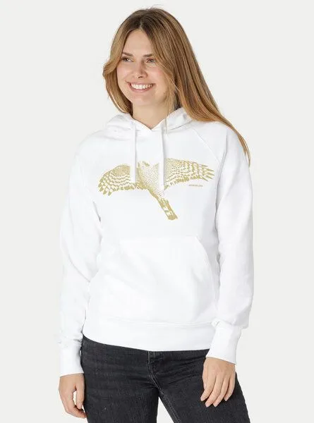 Peaces.bio - handbedruckte Biomode Peaces.bio - handbedruckte Biomode Bio-Hoodie Sperber Damen, Türkis, – Produktbild 3 von 3