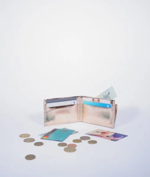 monday market monday market Lederportemonnaie Ida Metallic, Kupfer, – Produktbild 2 von 4