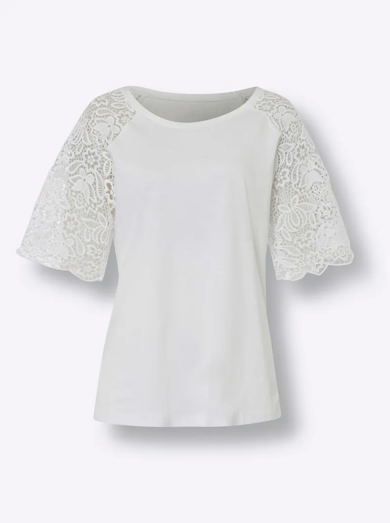heine Rundhalsshirt weiß, Weiß, – Produktbild 1 von 2
