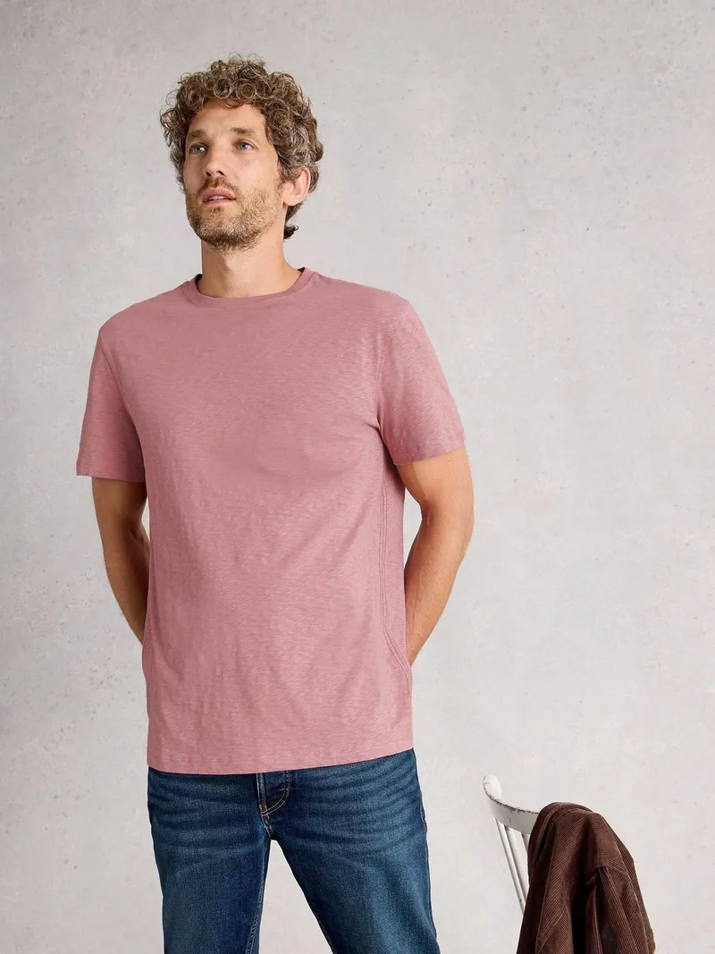 White Stuff T-Shirt Abersoch - XL/R, Dunkles rosa, – Produktbild 3 von 4