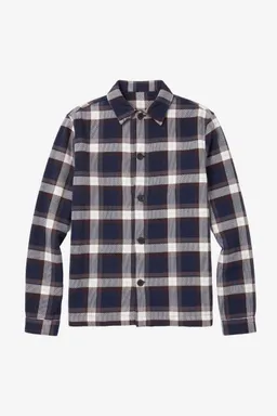 KnowledgeCotton Apparel KnowledgeCotton Apparel Herren vegan Overshirt Flannel Check Navy – Produktbild 1 von 1