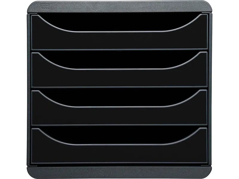 Exacompta Exacompta Schubladenbox Big Box Plus "Glossy", DIN A4+, 4 Schubladen offen, schwarz – Produktbild 2 von 3