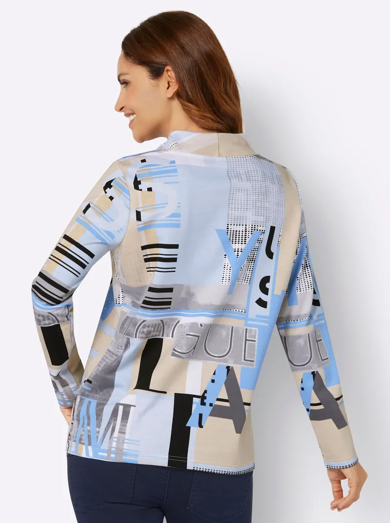 Witt Sweatshirt himmelblau-ecru, Himmelblau-ecru, – Produktbild 3 von 3