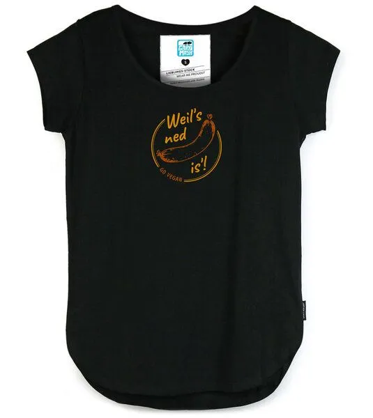 Gary Mash GARY MASH Shirt Asheville Weil’s ned wurscht is‘! aus Bio-Baumwolle, Schwarz, – Produktbild 1 von 4