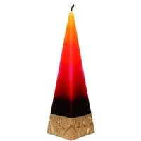 El Puente El Puente Pyramiden-Kerze | Fair Trade & Handmade aus Indien, Mehrfarbig, – Produktbild 1 von 1