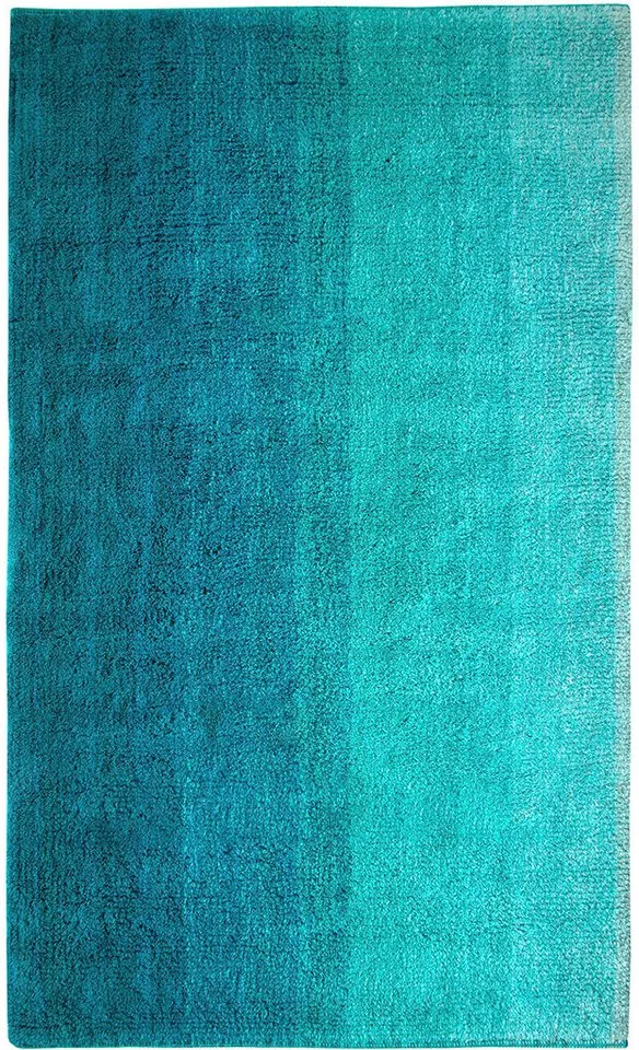 dyckhoff dyckhoff Badematte Colori 09285, Höhe 14 mm, fußbodenheizungsgeeignet, Bio-Baumwolle, rechteckig, Blau, – Produktbild 5 von 7