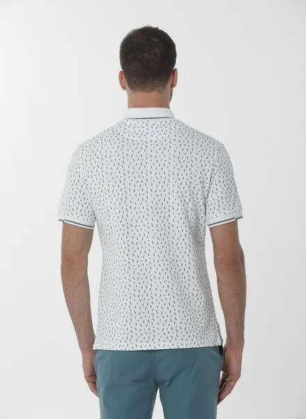 ORGANICATION ORGANICATION Poloshirt aus Bio-Baumwolle mit Allover-Print, Weiß(off white), – Produktbild 4 von 4