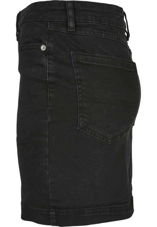 Urban Classics Urban Classics Maxirock Urban Classics Ladies Organic Stretch Denim Mini Skirt (1-tlg), Schwarz, – Produktbild 5 von 5