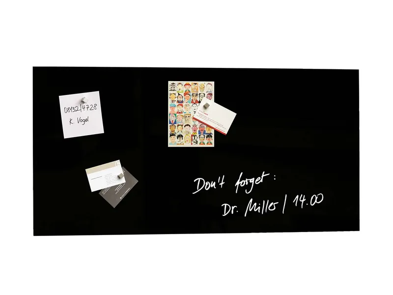 Sigel Sigel Glas-Magnettafel 'artverum' 91 x 46 cm, Schwarz, – Produktbild 1 von 2
