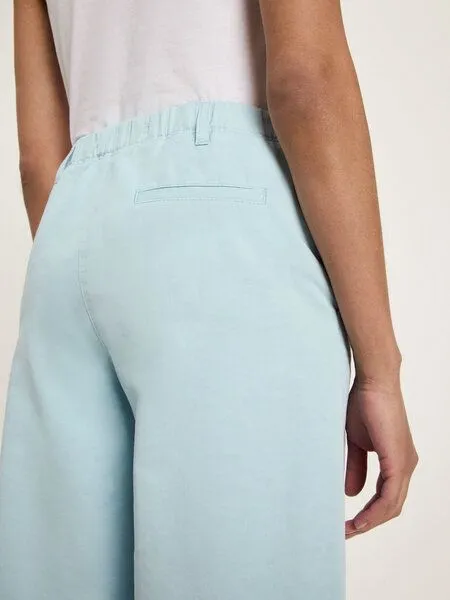 LANIUS LANIUS Verkürzte Hose (OCS) aus Bio-Baumwolle und Leinen, Fog, – Produktbild 3 von 4