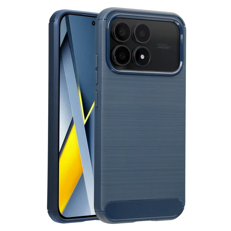 imoshion imoshion Brushed Back Cover für das Xiaomi Poco F8 Pro, Dunkelblau, – Produktbild 1 von 1