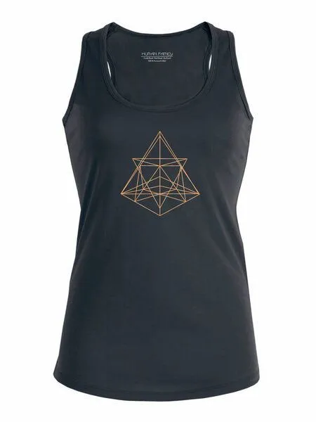Human Family Human Family Racerback Sommer Tanktop - Shine "Geometry" - weitere Farben, Schwarz, – Produktbild 1 von 2