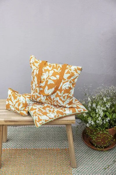 Tranquillo Tranquillo Stoffbeutel LEAFY FOREST, Orange, – Produktbild 4 von 5