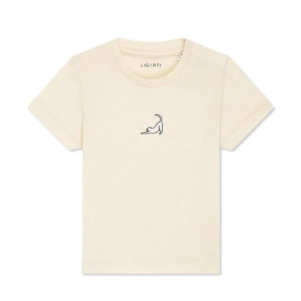 LIGARTI LIGARTI Babyshirt - Eloise die Katze, Sand, – Produktbild 1 von 3