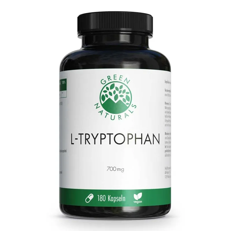 Green Naturals Green Naturals L-Tryptophan 700 mg Hochdosis Kapseln vegan – Produktbild 2 von 6